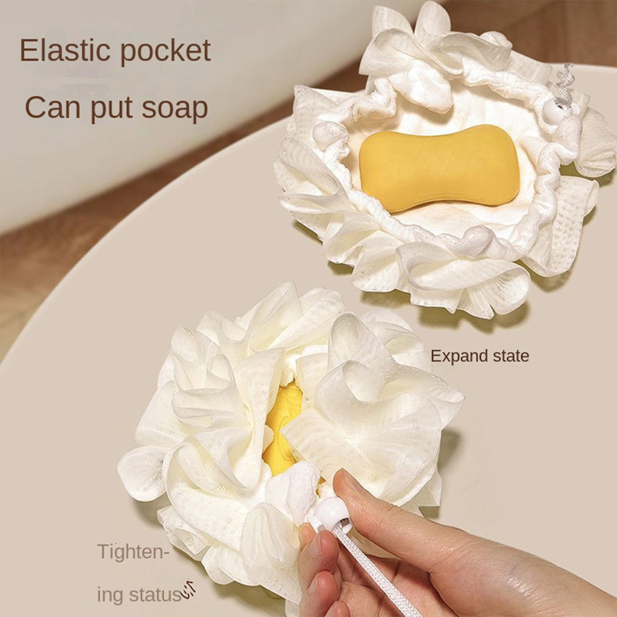 Aha Bha Exfoliant - Soft Skin-Friendly Floral Lace Bath Sponge
