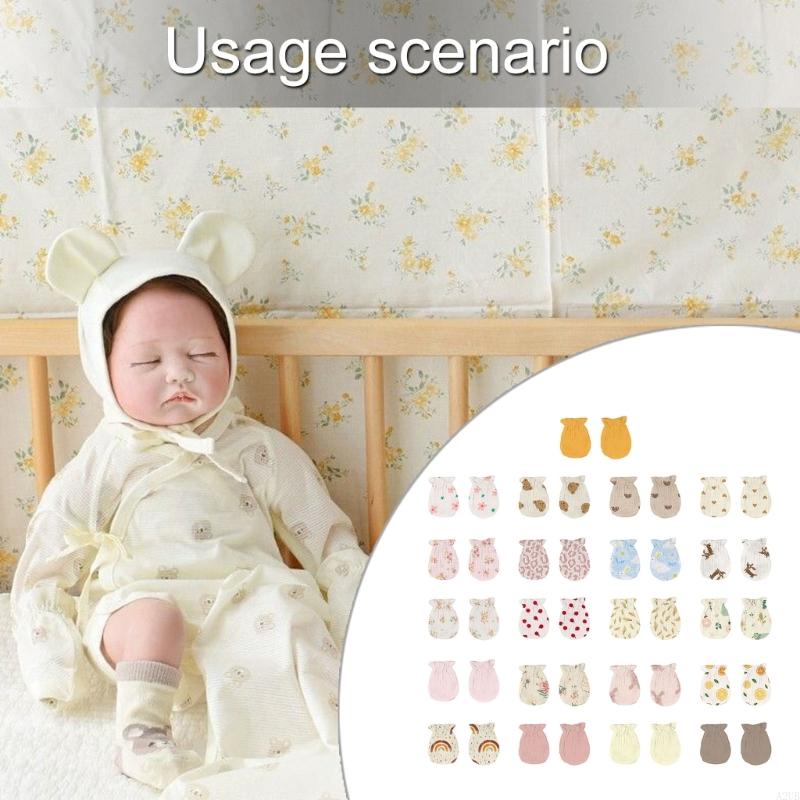 1 Pair Newborns Cotton Mittens - Skincare Newborn ulasan dan harga