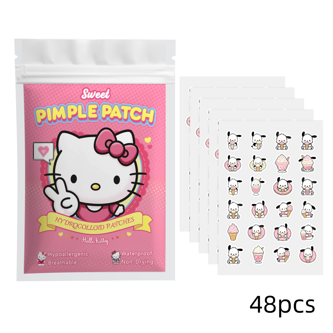 48/120PCS hello kitty Acne pat - Hydrocolloid Acne Patch ulasan dan harga