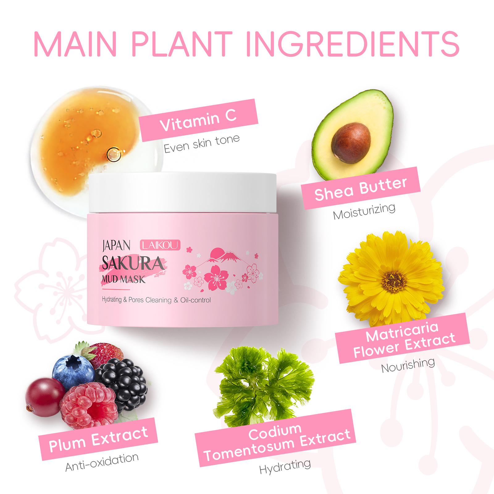 Sakura Mask For Face Cleaning  - Skincare Oily Skin ulasan dan harga