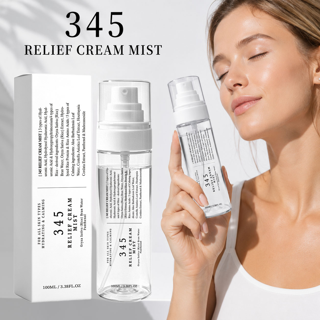 345 Relief Cream Mist Korean S - Centella Asiatica Toner ulasan dan harga