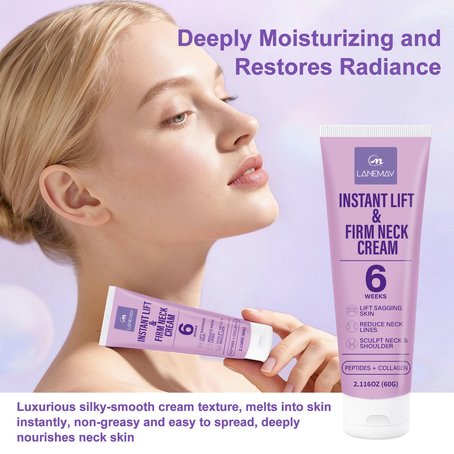 Instant Lift Firm Neck Cream w - Peptide Neck Cream ulasan dan harga