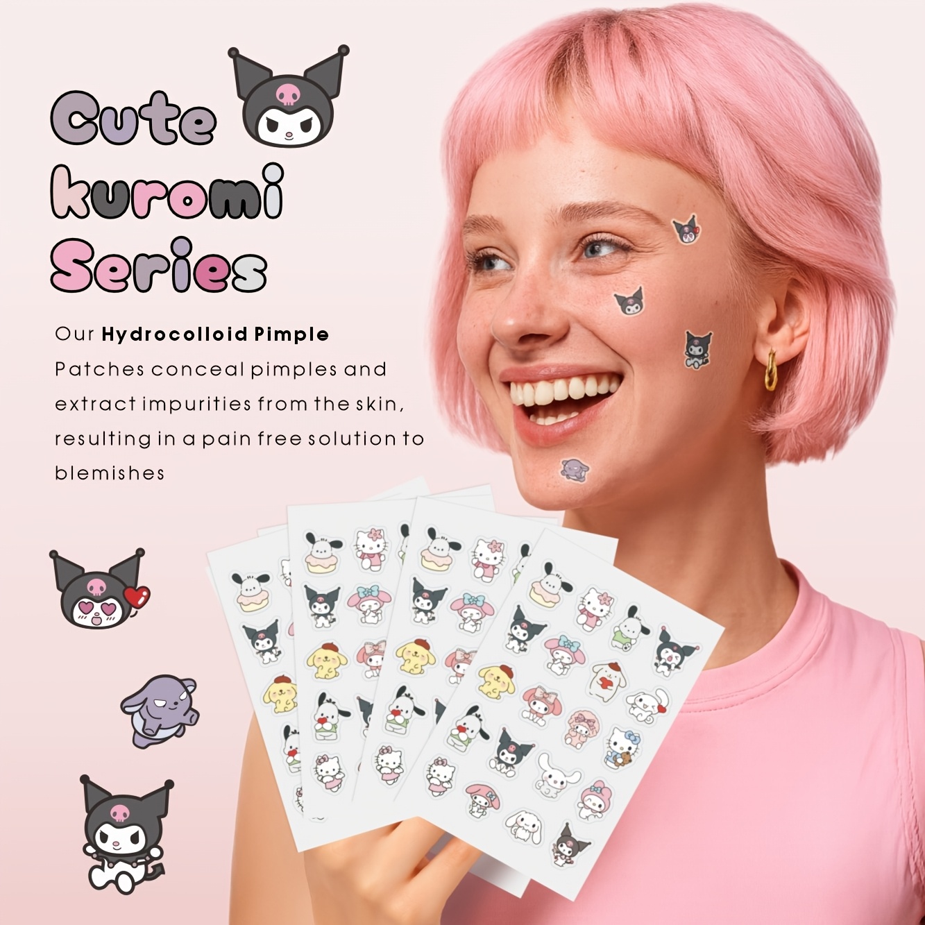 20/80PCS Sanrio Hello kitty Ca - Hydrocolloid Acne Patch ulasan dan harga