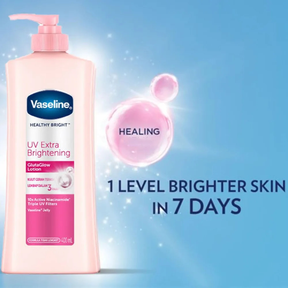 Vaseline Niacinamide Body Loti - Aha Bha Exfoliant ulasan dan harga
