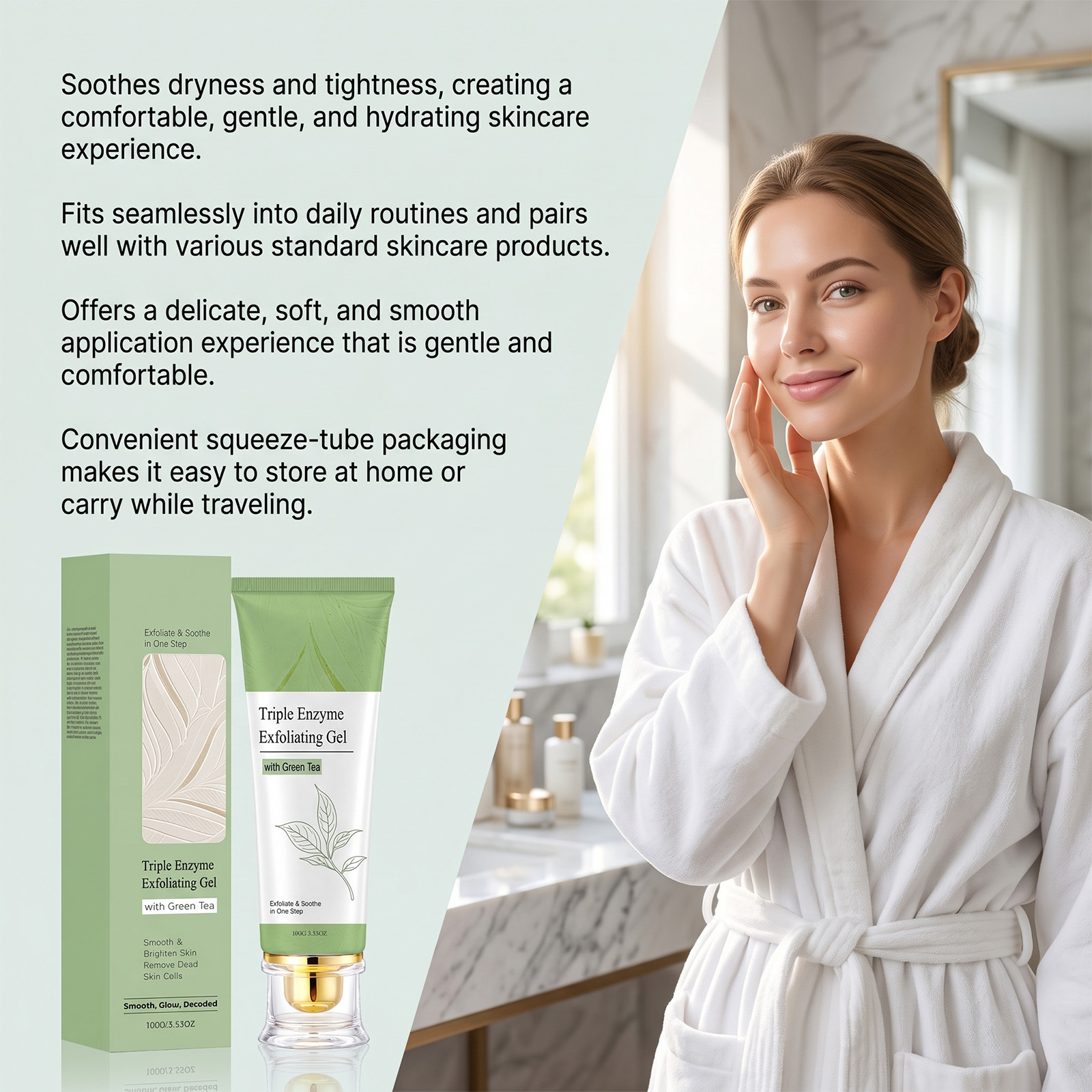 Green Tea Exfoliating Gel Deep - Aha Bha Exfoliant ulasan dan harga