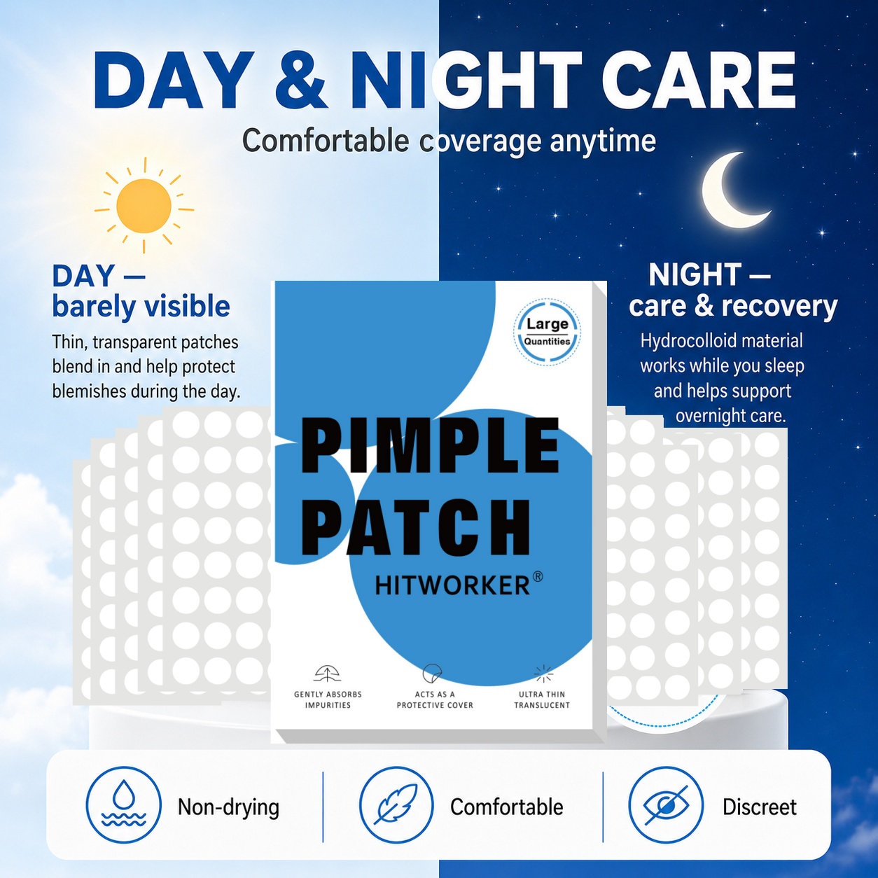 800Pcs Hydrocolloid Acne Pimpl - Hydrocolloid Acne Patch ulasan dan harga